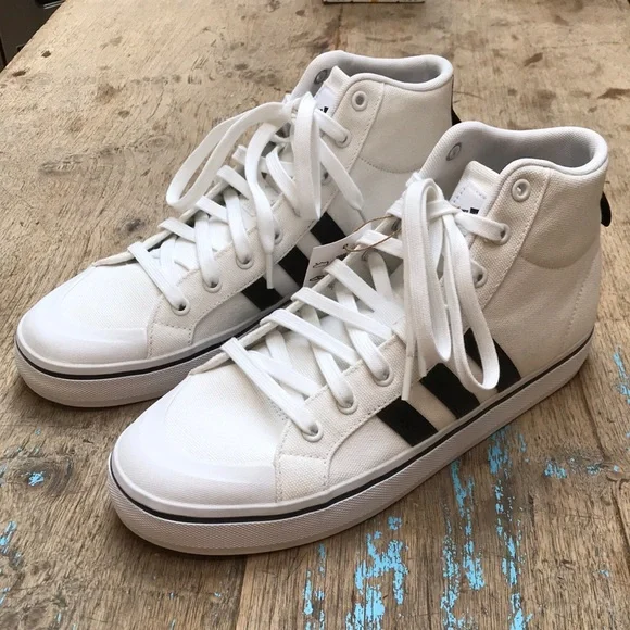 Adidas NEW WITH TAGS High-Top Sneakers Classic Mid Bravada 2.0 Cloudfoam Comfort - Picture 12 of 12